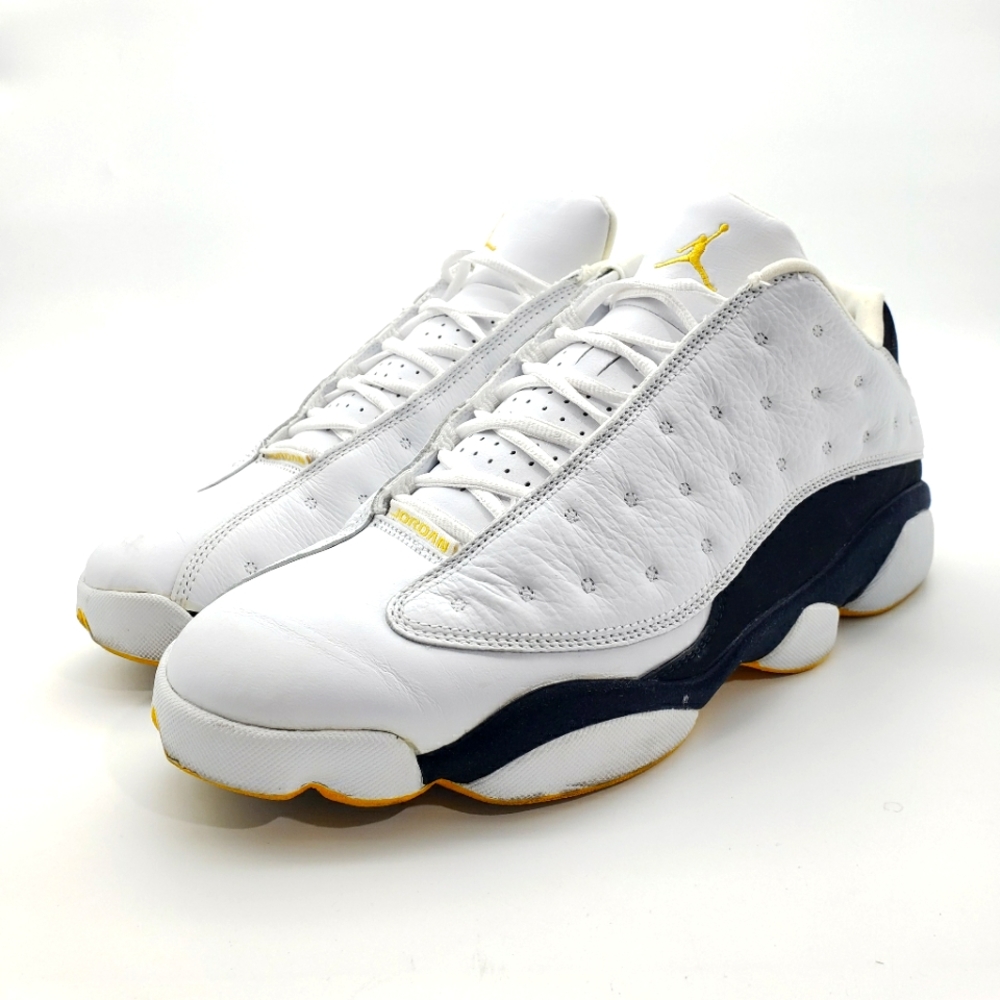 2005 NIKE AIR JORDAN XIII 13 RETRO LOW WHITE BLACK YELLOW MAIZE 310810-104 SZ 12